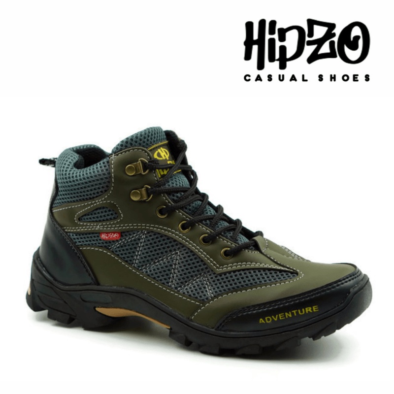 Sepatu Pria Safety boots tinggi original 100% Hipzo M-032 Pria boots Original Kasual Casual Boots kulit hiking Gunung kerja lapangan outdor