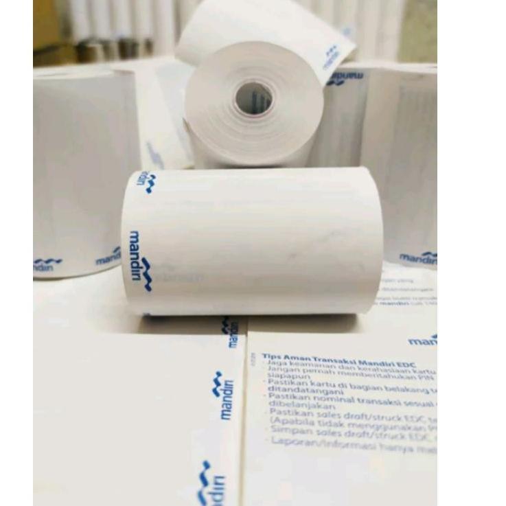 

Terkini Kertas Struk Thermal Paper Rol 58x40 57x40 logo bank mandiri coreles Termal EDC Thermal Printer Mini EO80 (Terlarisss)