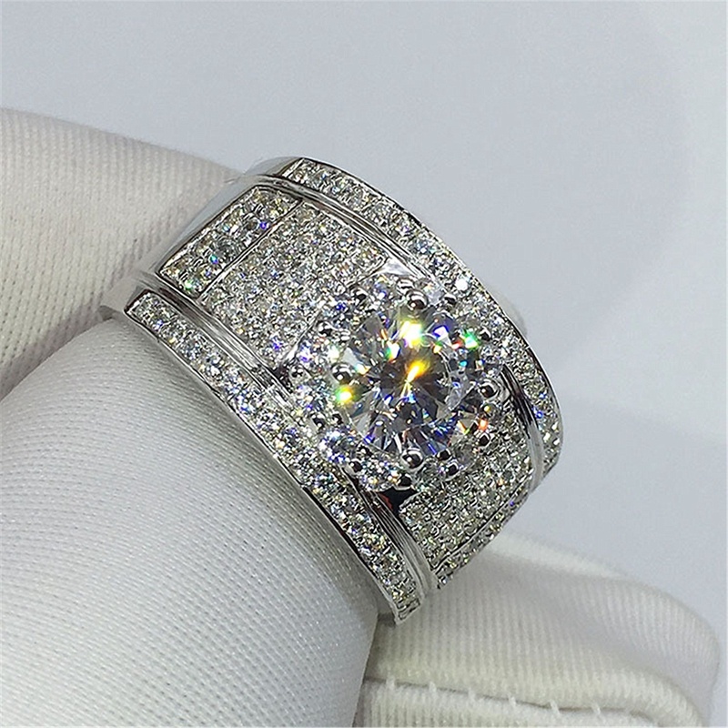 Women's Fashion Inlaid Zircon Wedding Rings Jewelry Accessories