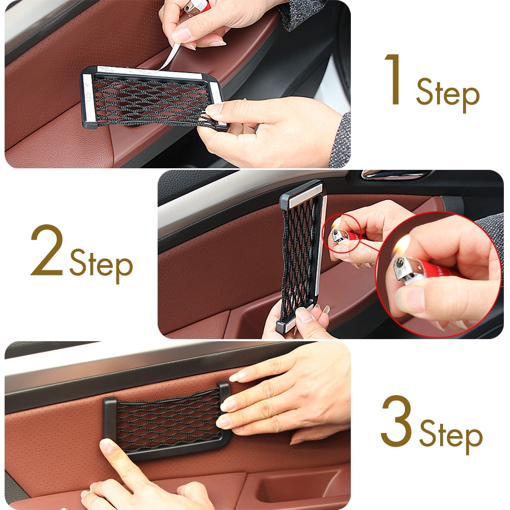 Tas Jaring Penyimpanan Aksesoris Interior Mobil Untuk Proton perodua honda toyota asesori kereta