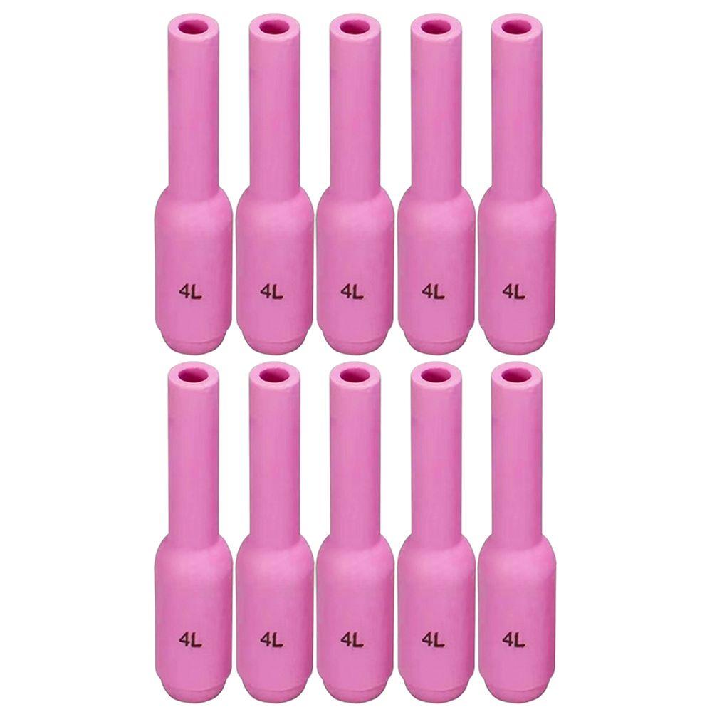 Solighter 5pcs Dipanjangkan Aksesoris Nozzle Keramik Torch Tip Nozzle Perisai Cup WP17 /18 /26