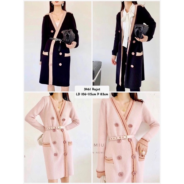 KARDIGAN WANITA KASUAL BASIC LENGAN PANJANG IMPORT BANGKOK JUMBO RAJUT KNIT KOREA STYLE KOREAN