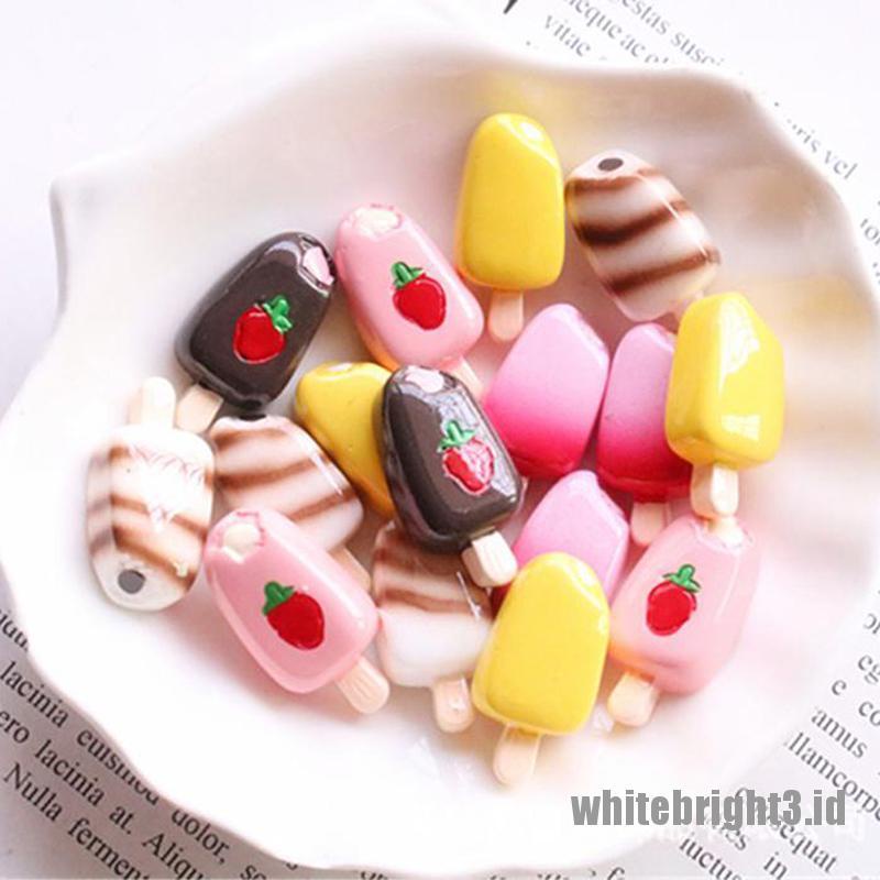 {white3} 5Pcs 1:12 1:6 Dollhouse Miniature Popsicle Ice Cream Dolls Kitchen Food