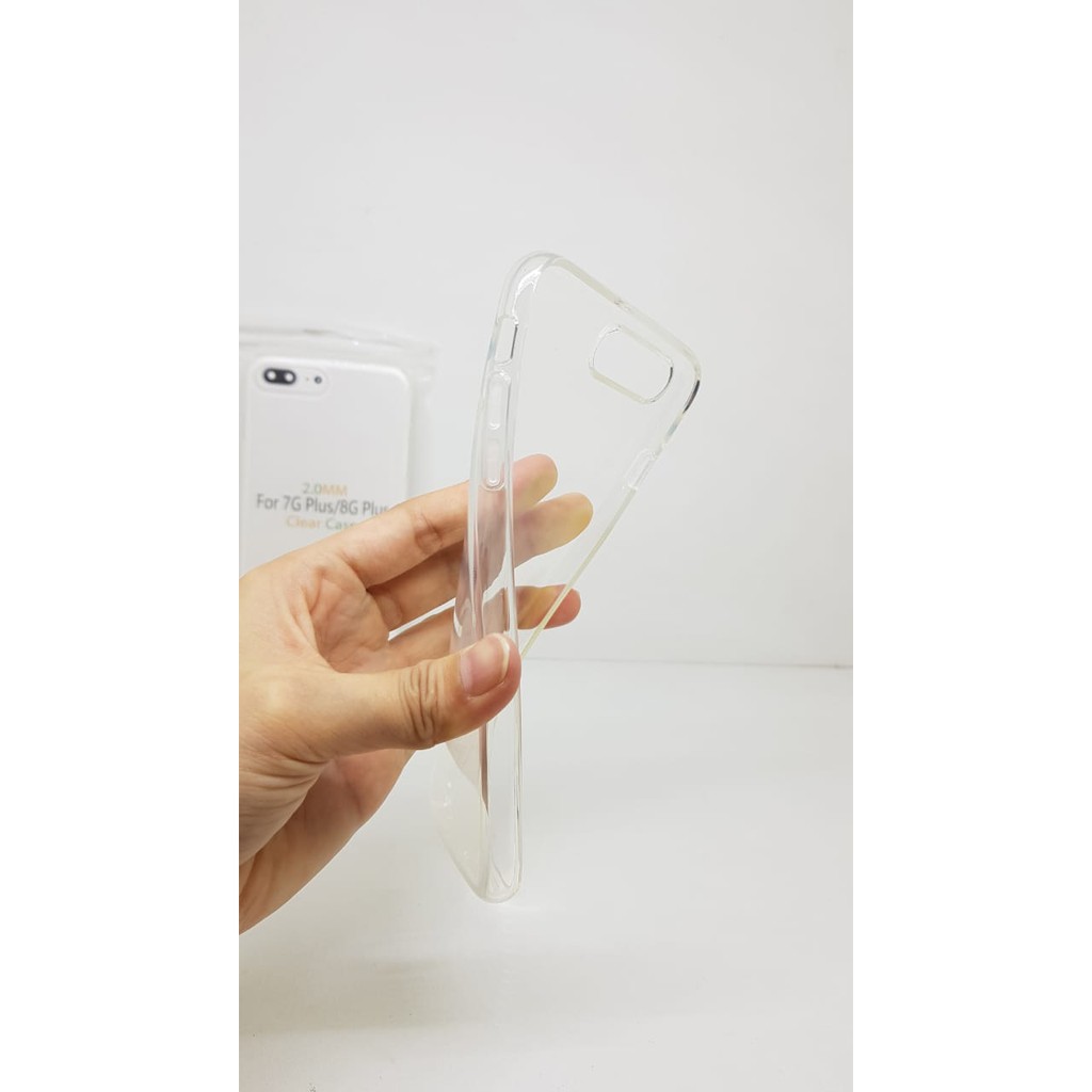 Soft Case Transparan iPhone 7 Plus 5.5 Inchi Clear Ultra Thin TEBAL 2.0mm iPhone 8 Plus SUPER CLEAR