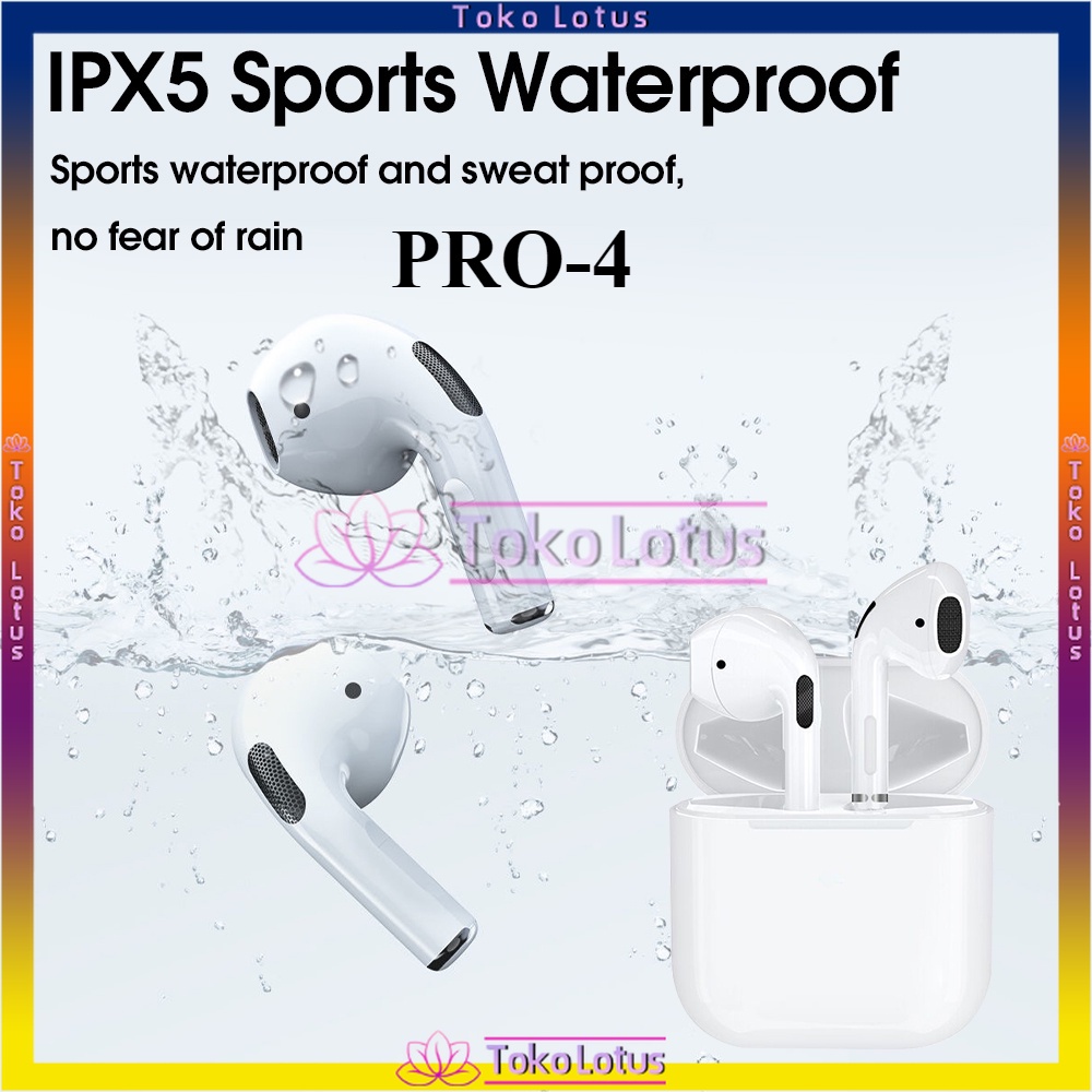 NEW~ [Bisa Bayar Ditempat] Handsfree Wireless Bluetooth 5.0 In-Ear + Box Charging Pro4 Tws