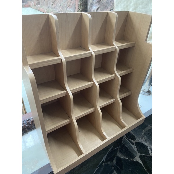 rak minuman / rak kopi / rak minuman siap seduh / rak minuman kayu