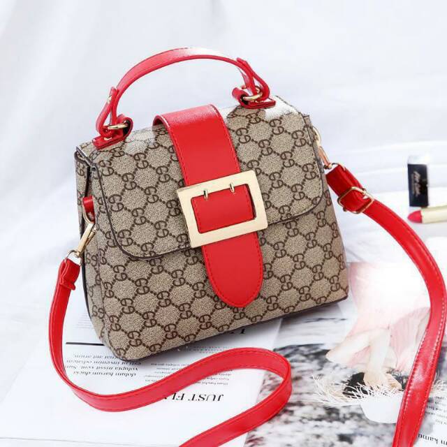 Tas Gucci* Juvis 3320 wanita branded kanvas batam fashion import