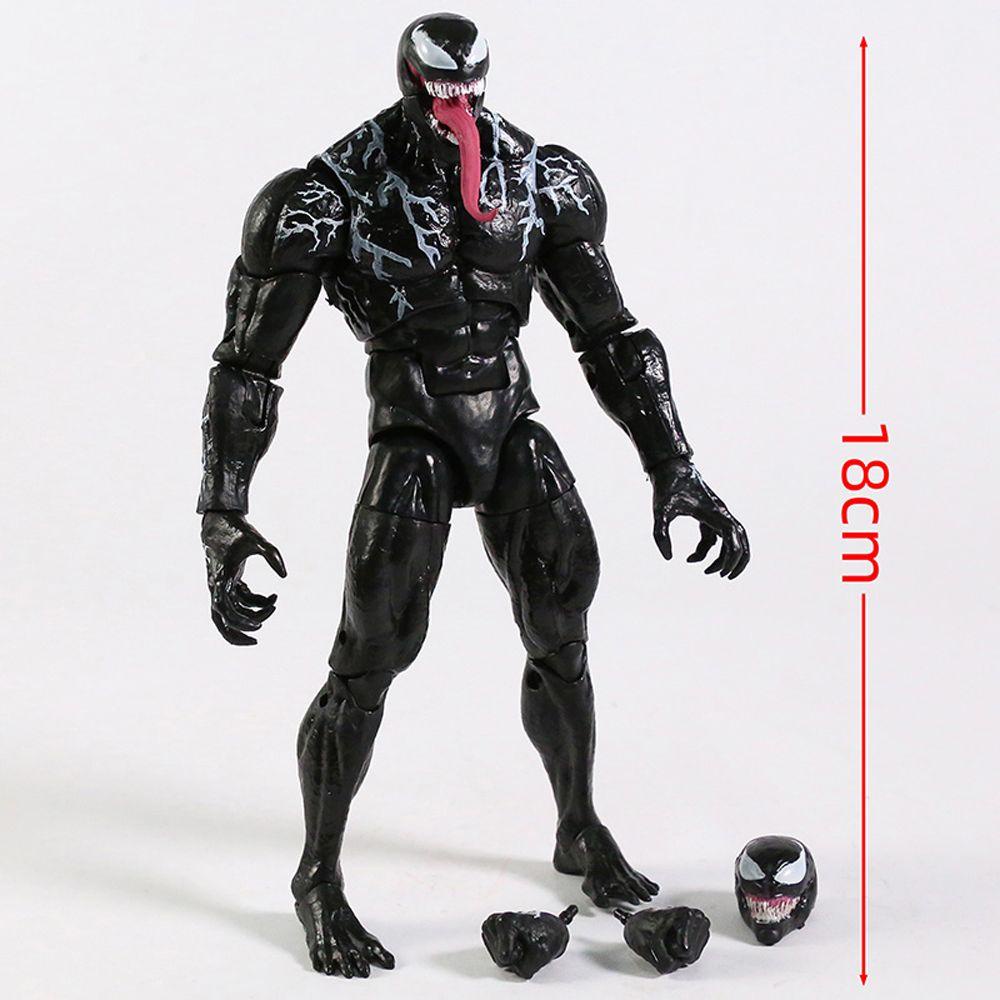 Koleksi Action Figure Venom Agustina 7-Inch Marvel Joint Mainan Model Bergerak