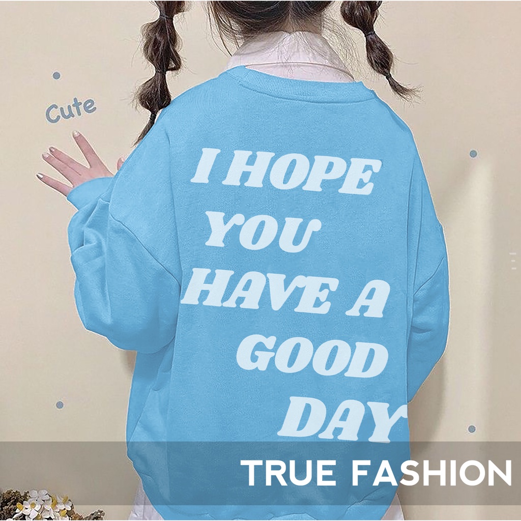 Sweater i Hope You - Atasan Wanita Dan Pria Terbaru - Bahan Fleece - Allsize