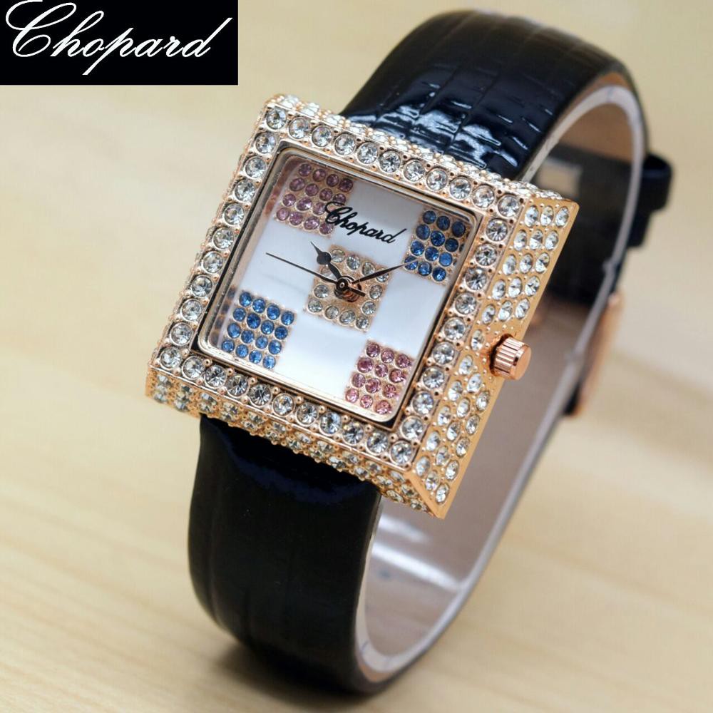 Jam Tangan Wanita Chopard Catur Segi Kulit 03 Limited