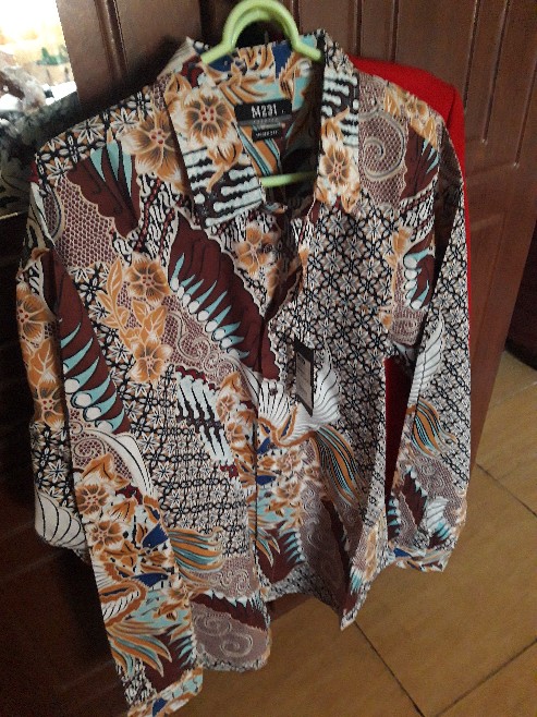 M231 Kemeja Pria Batik Panjang Coklat 1423a