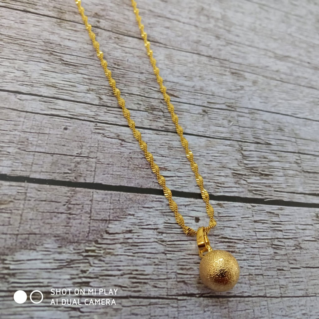 Kalung xuping Model Bola Zircorn Aksesories Wanita