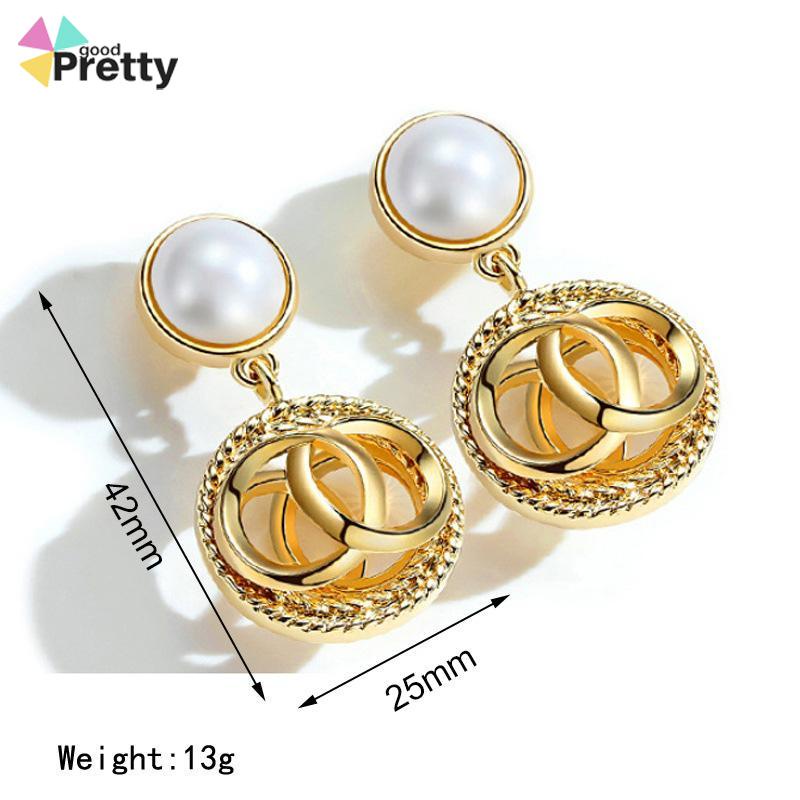 Anting-Anting Fashion Gaya Istana Anting-Anting Mutiara Anting-Anting Wanita Anting-Anting Kepribadian - PD