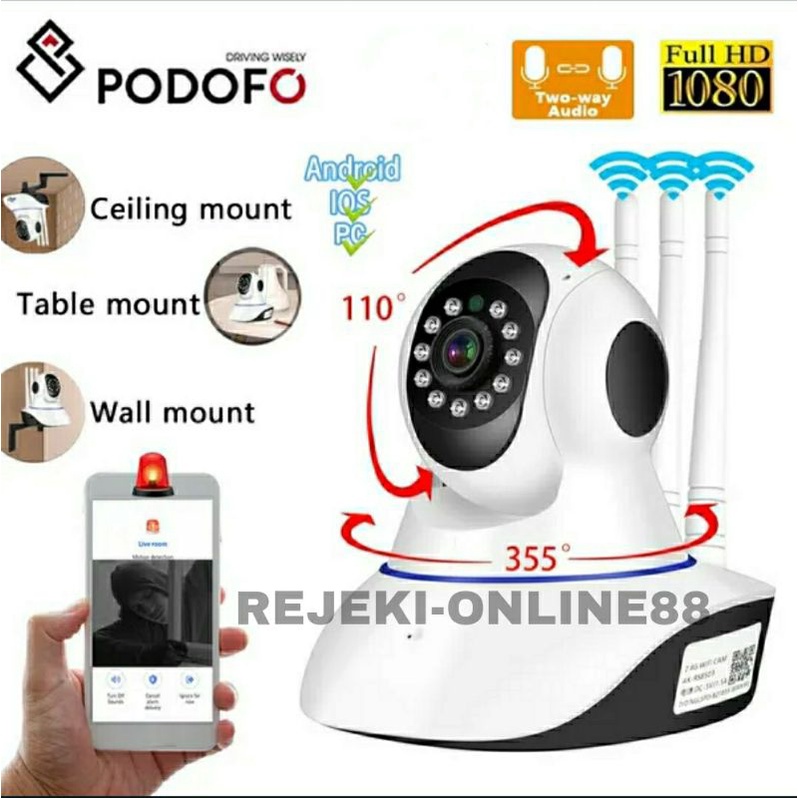 IP CAMERA CCTV WIRELESS WIFI 8MP BABY CAM 3antena V380