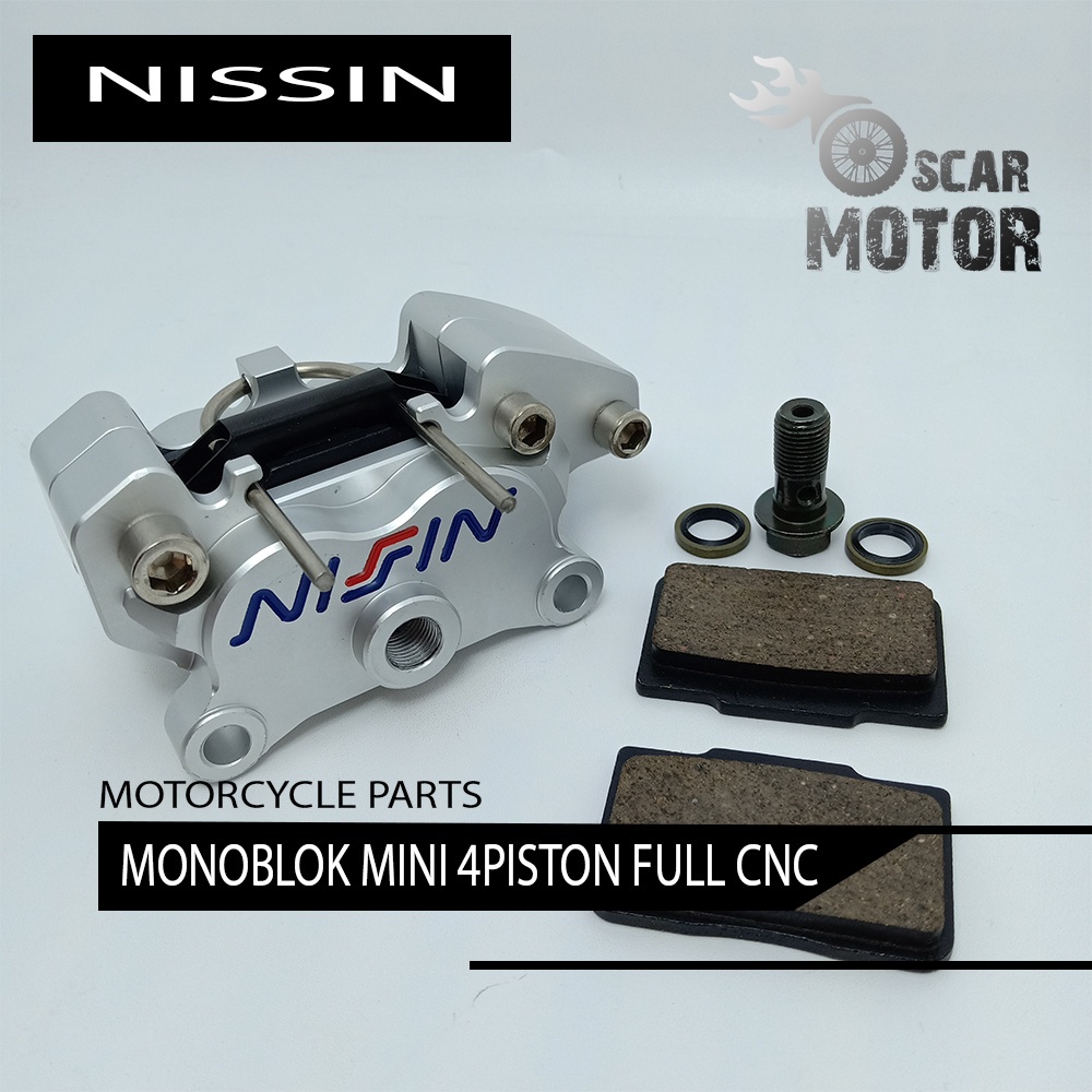 KALIPER MINI NSSN OEM 4 PISTON FULL CNC PREMIUM MONOBLOK CALIPER SUPER motor