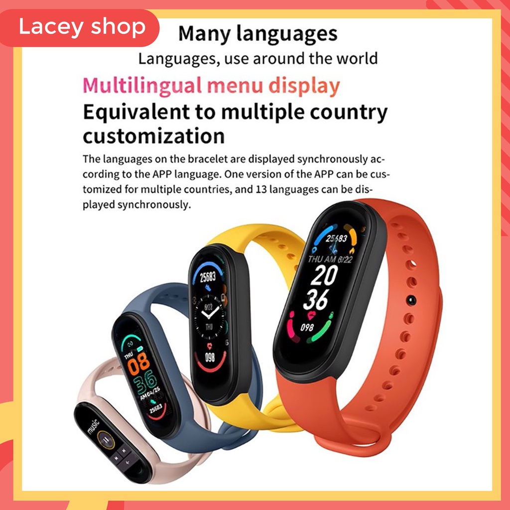 Arloji Cerdas M6 M5 SmartWatch Jantung  Monitor Rematik Tekanan Tahan Air Bluetooth 4.0