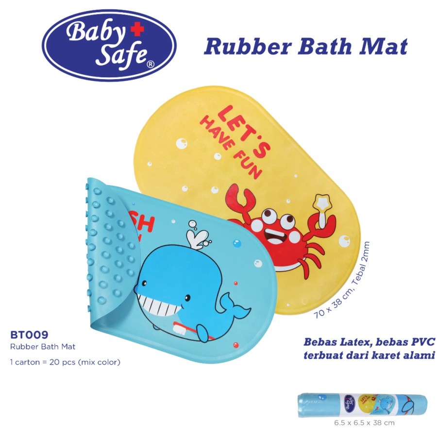 Baby Safe Rubber Bath Mat Polos Rubber Bath Mat Motif  BT009 1 Pcs