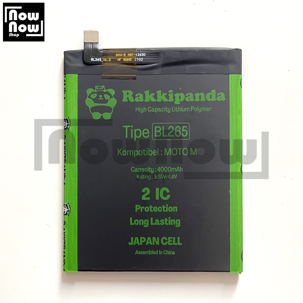 Baterai RakkiPanda Motorola Moto M Lenovo BL265 BL 265 XT1662 XT1663 Double Power Original Batre Batrai HP Garansi Resmi