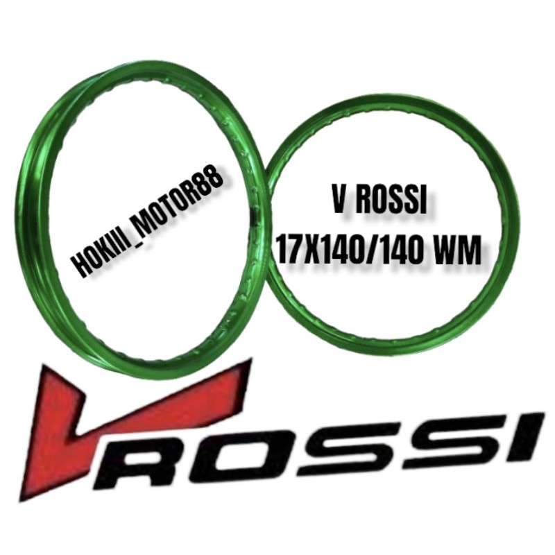 1 SET VELG/PELAK JARI-JARI V ROSSI RING 17x140/140 WARNA HIJAU TUA