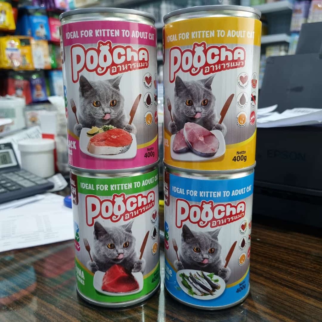 Poocha 400GR Cat Food Makanan Basah Kaleng Kucing Adult Kitten