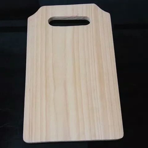 Talenan Kayu Pinus Ukuran 27 cm / Chopping Board Talenan Kayu Serbaguna Media Lukis Ukir / Souvenir Talenan Kayu Pinus Ukuran Besar Paling Murah