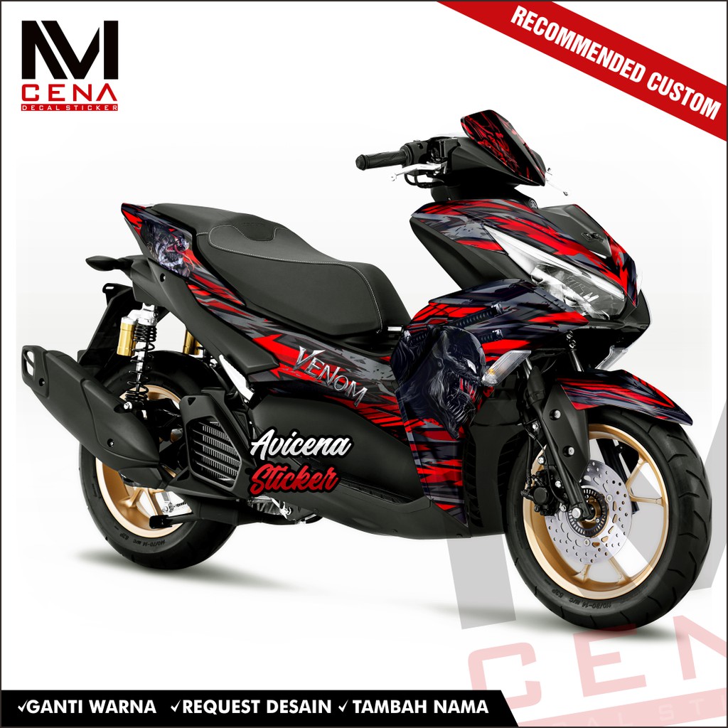 Sticker Decal Aerox Connected 2021 Decal Sticker Aerox 2021 Dekal Aerox venoms