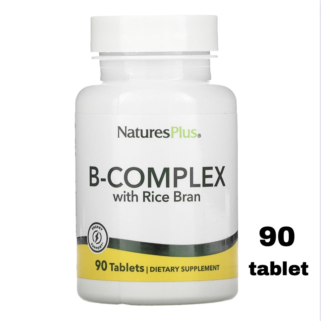 Nature's Plus B complex with Rice Bran 90 tablet vegetarian | Vitamin B komplek