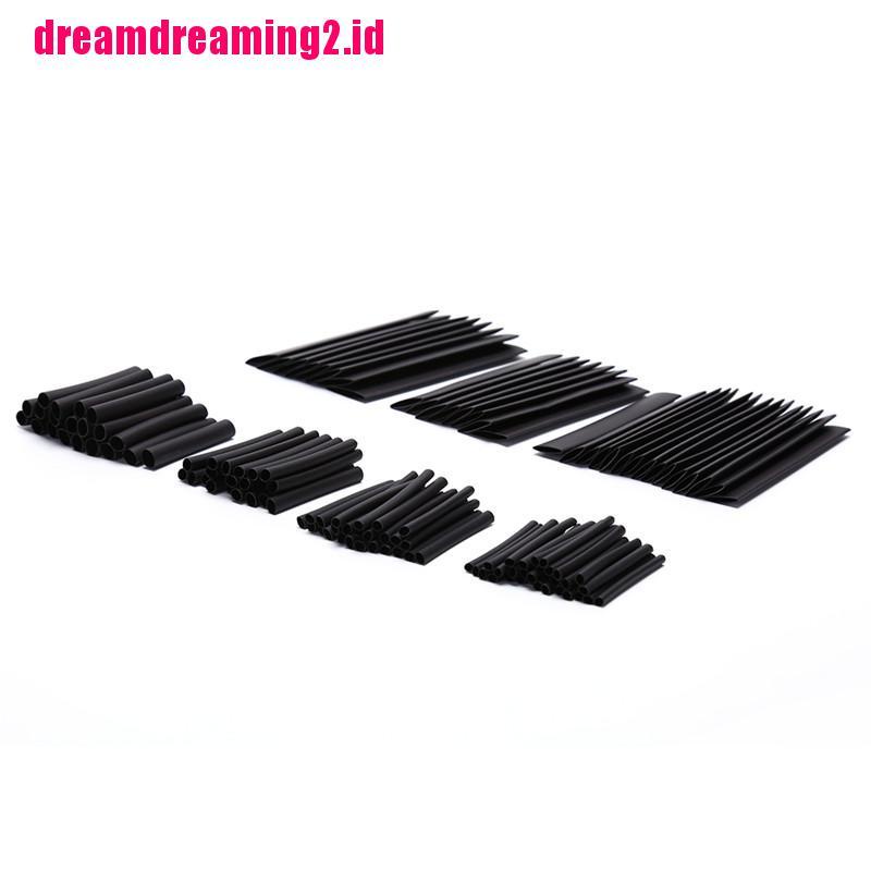 （✔✔❤127pcs Tabung Heat Shrink Warna Hitam Tahan Cuaca