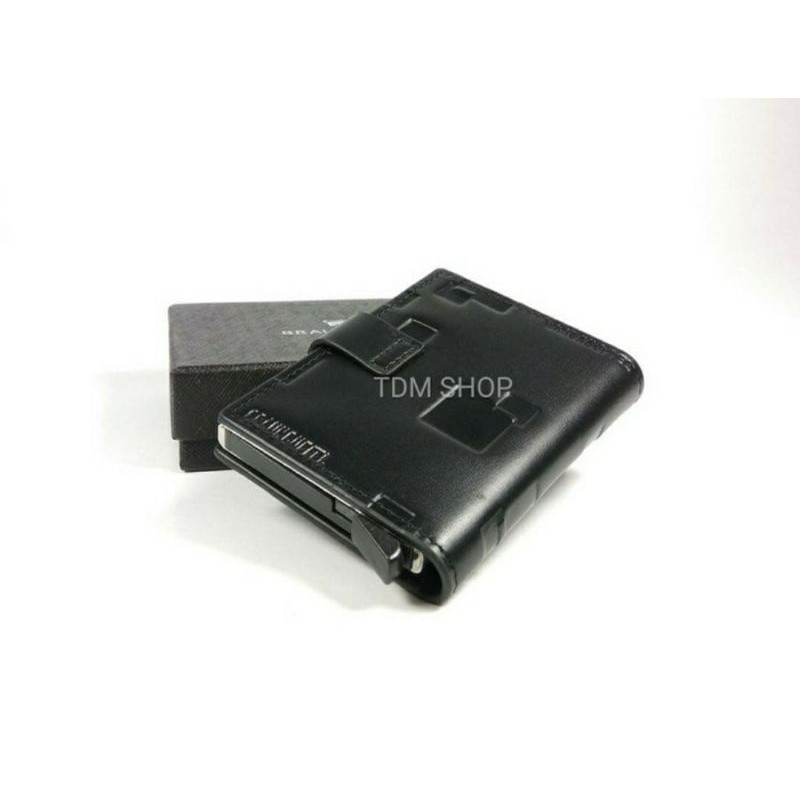 DOMPET SMART WALLET DOMPET KARTU METAL KULIT ASLI ANTI RFID