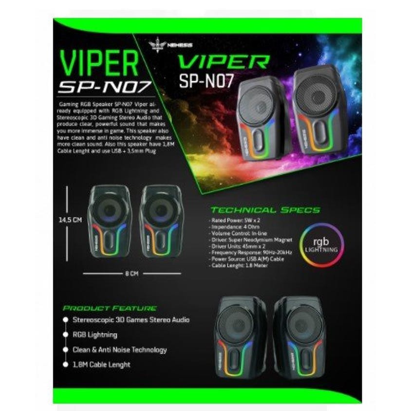 Speaker NYK VIPER SP N07 Gaming RGB | Speaker Komputer Gaming