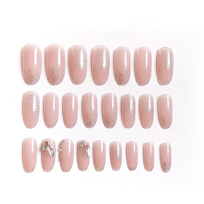 Kuku Palsu 【B61，lem cair】Nikah kuku Wedding False Nailart Pengantin Tangan