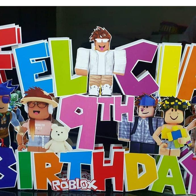 ROBLOX TABLE DECOR ULANG TAHUN 30X40CM DEKORASI ULTAH CUSTOM
