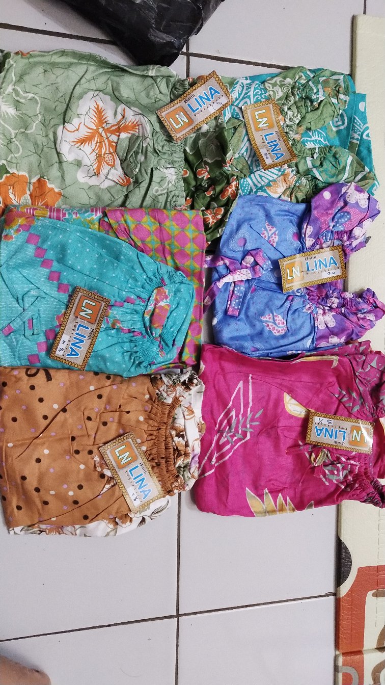 Baby Doll / Stelan Setelan Celana Batik Anak Size  0 Dan S Usia (0,5 - 4 Tahun)