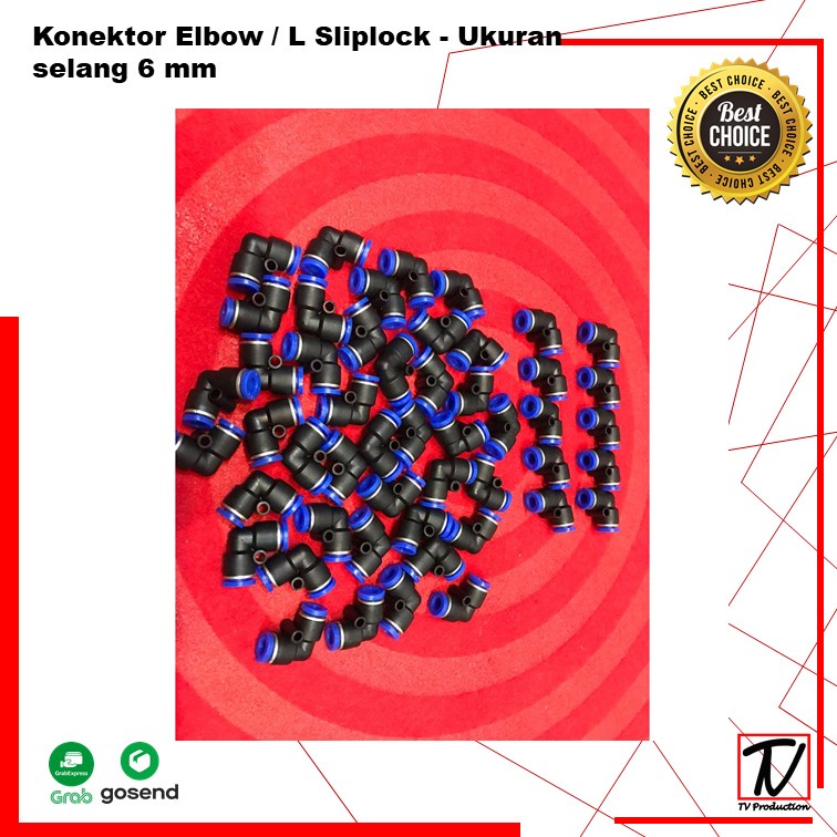 Konektor Elbow / L Sliplock - Ukuran selang 6 mm