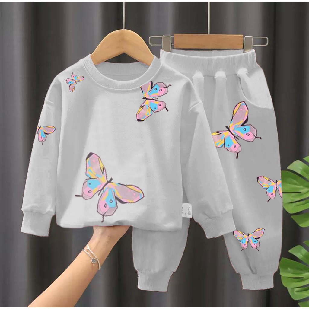 SETELAN SWEATER KUPU-KUPU ANAK MURAH TERLARIS