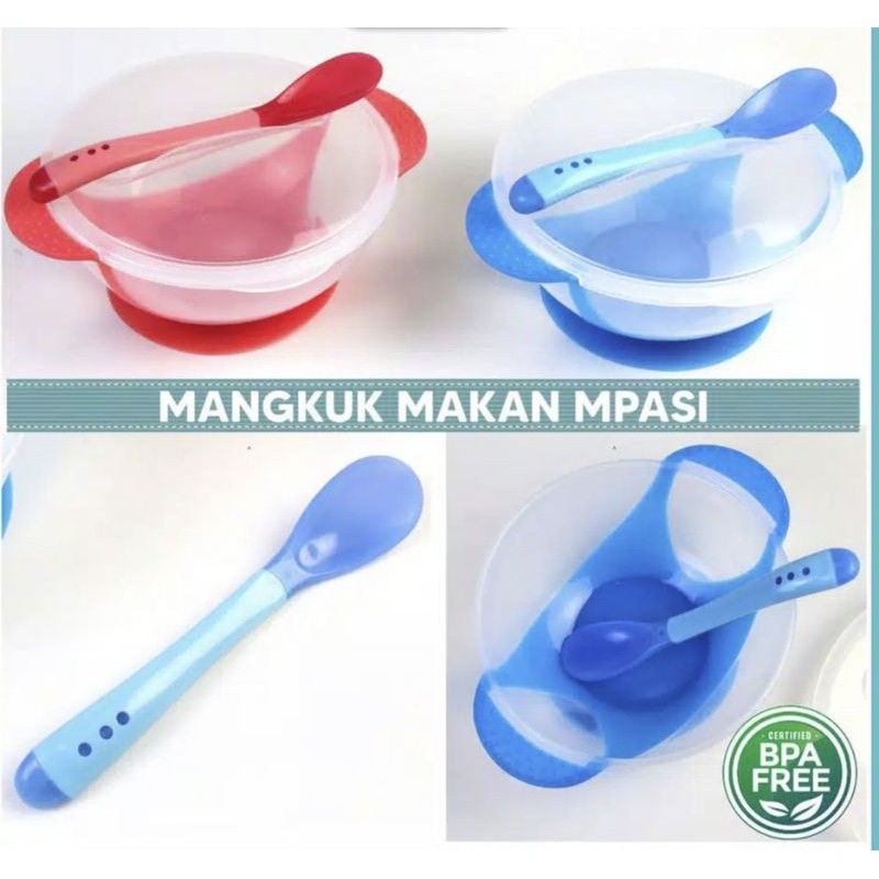mangkok makan bayi set sendok / mpasi bayi