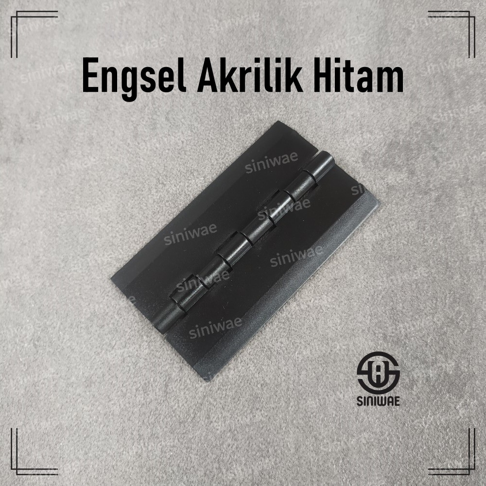 Engsel Akrilik Warna Hitam Solid 2.5cm 3cm 4cm 7cm Transparan Engsel Acrylic Hinge 2 3 4  cm