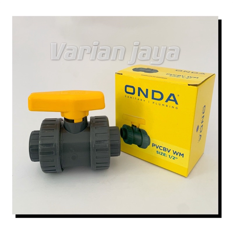 Ball Valve Water Mur ONDA Stop Kran PVC 1/2 inch TRUE UNION Stopkran