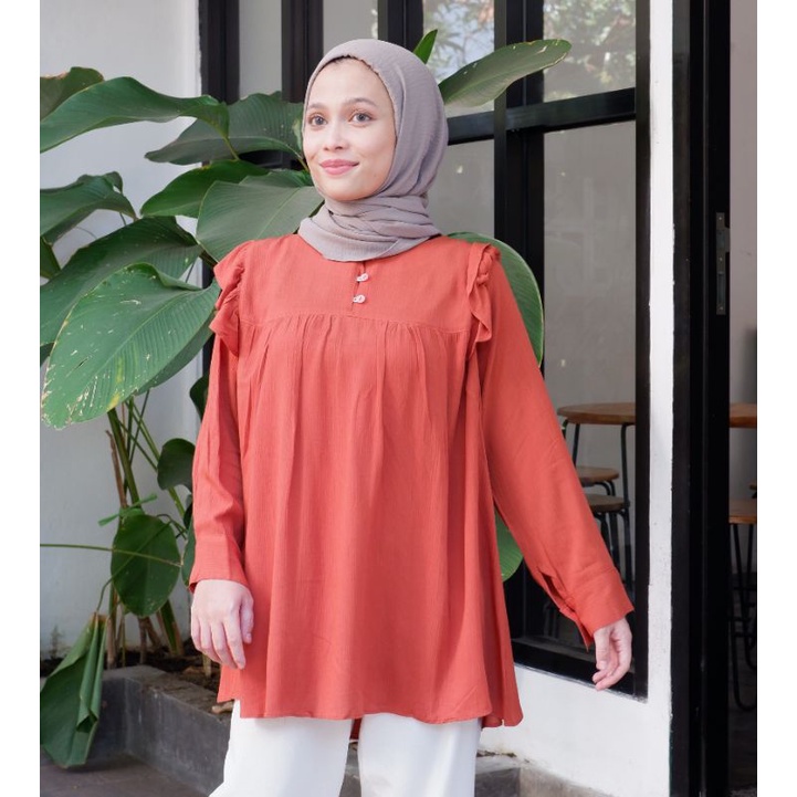 rania top/ blouse rayon/ rayon crinkle/ blouse premium/ atasan rayon premium