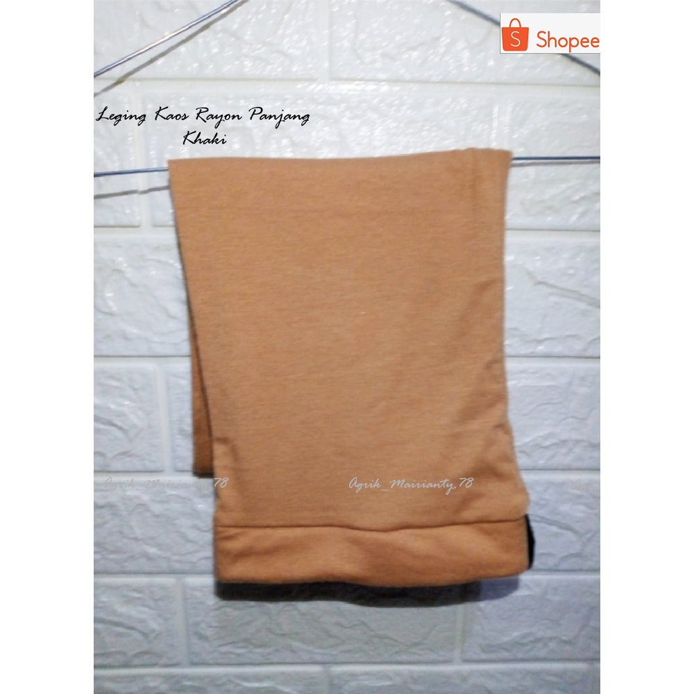 LEGGING PANJANG WANITA BAHAN KAOS RAYON TEBAL SIZE. ( M .L .XL )-Khaki