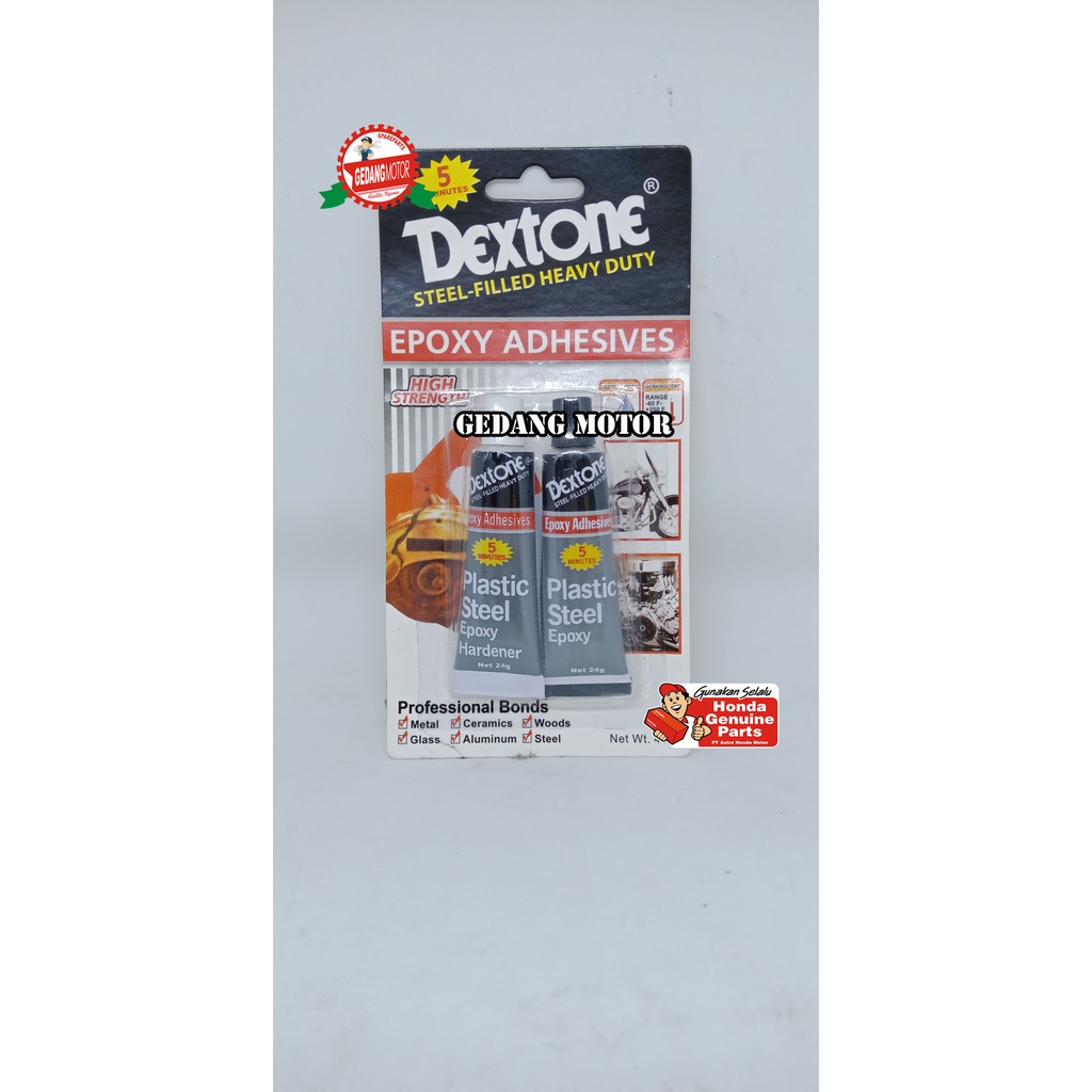 

LEM BESI DEXTONE CAMPUR 5 MENIT / LEM EPOXY SERBAGUNA