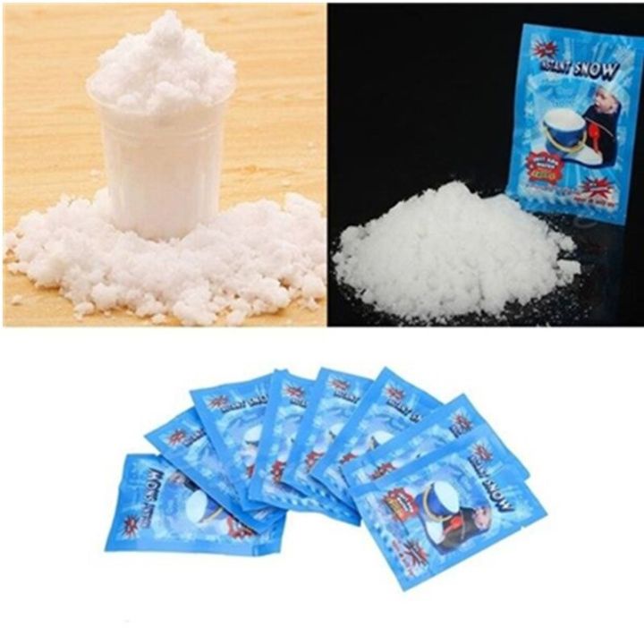 Bubuk Pembuat Salju Instant Snow Slime Powder Fake Salju Buatan instan - Bahan Salju Instan Snow Powder Serbuk Salju Magic Fake Instant Snow Powder