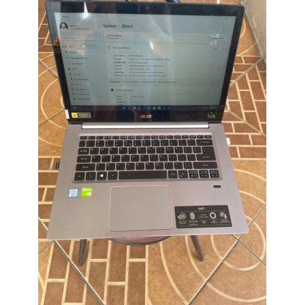 Acer Swift 3 SF314-52G - Core i7-8565U, 8GB, MX150, bekas