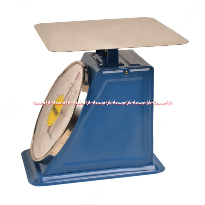 Krisbow Timbangan Barang 10kg Analog Manual Biru Timbangan Dapur 10 Kg Dengan Flat Pan Alat Datar Weigthing Kitchen Scale Kris Bow