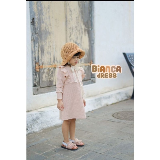 Kids Diary Plus - Bianca Dress waffle Anak Cewek 1-4 Tahun