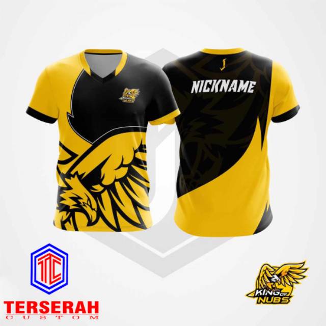 Jual Jersey Baju Kaos Gaming Custom Nama Dan Logo Satuan Dan Tim