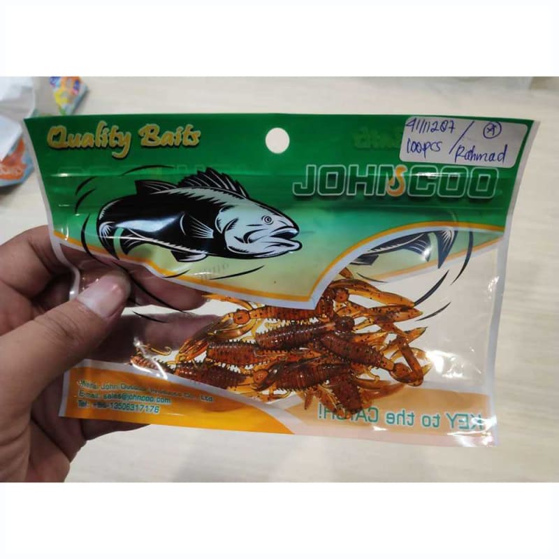 JOHNCOO Umpan Pancing Udang Kecil Shrimp Lure 65mm 10PCS JO10 swella official