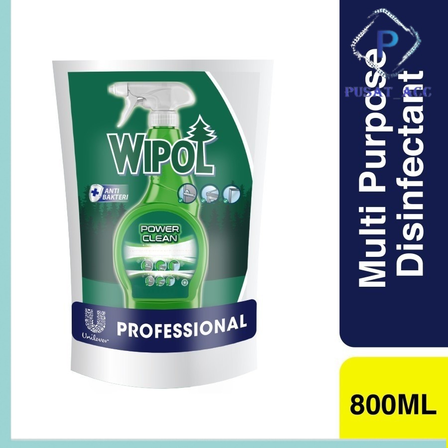 WP08 -WIPOL Spray Disinfektan Pembersih Serbaguna Power Clean 800 ML