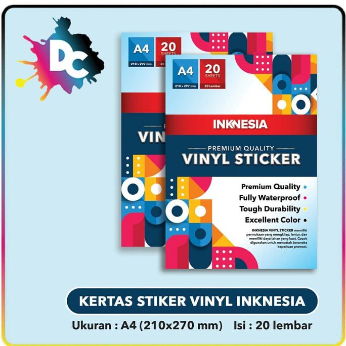 

Kertas Sticker Vinyl Glossy A4 isi 20 lembar CUCI GUDANG