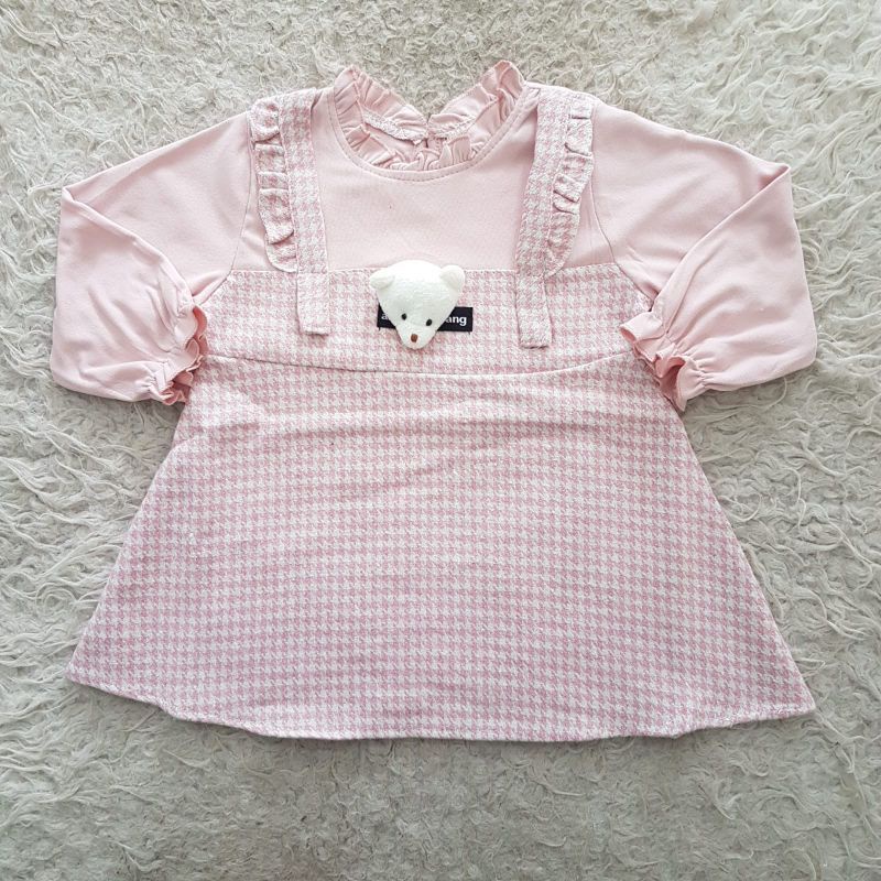 baju bayi Import Bear Dress